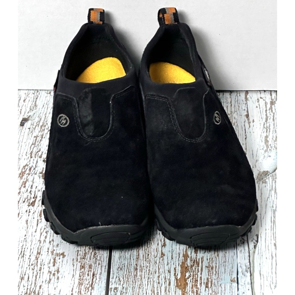 Merrell jungle Moc Size (4) Youth Junior Black Merrell Slip On Shoes Rubber Sole